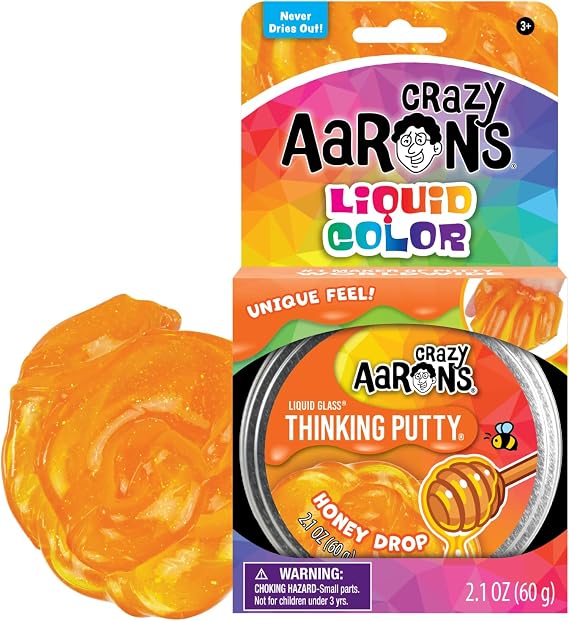 Crazy Aaron's Thinking Putty 3.5" - Honey Drop - Putty for Kids and Adults - Creative and Endless Fun, Stress Relief Therapy Toys, Never Dries Out