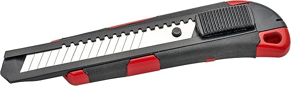 VIP-TEC Çift Malzemeli Metal Maket Bıçağı 18 mm Pro (kırmızı)