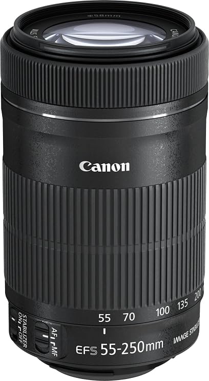 Canon EF-S 55-250 mm 1:4-5.6 IS STM Tele-Zoom Lens (58 mm Filter Thread) black