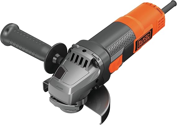 BLACK+DECKER BEG210 Amoladora 115mm 12000 Rpm Motor de 900W Incluye Empuñadura Lateral [Energy Class A+]