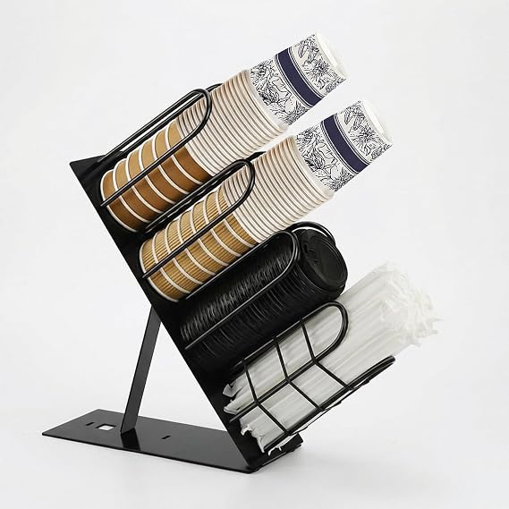 Adjustable Coffee Organizer Disposable Cup Holder Countertop Holder