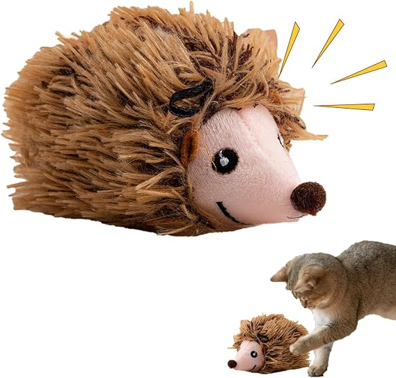 Flappy Bird Cat Toy - Interactive Chirping Toy for Cat Exercises, Budgie Toys (Hedgehog)