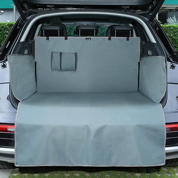 KYG Car Boot Liner With Bumper & Side Protection - Heavy Duty Waterproof Universal Protector Mat for Cars, SUVs & Trucks - 184 * 105 * 38cm, Grey