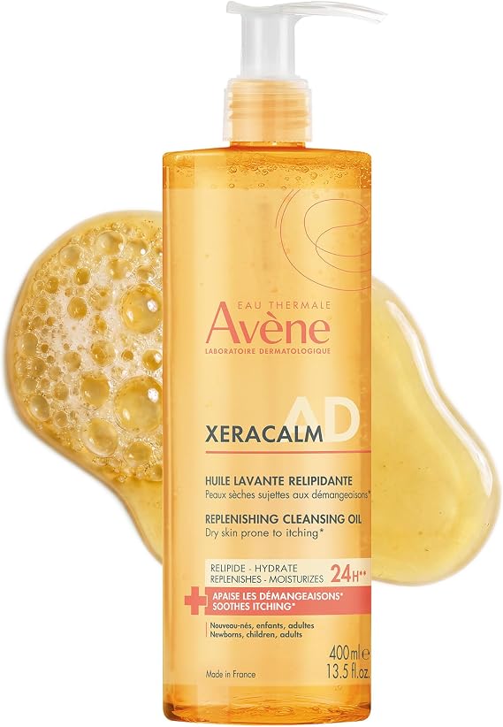 Avène XeraCalm A.D. Lipid-Replenishing Cleansing Oil for Very Dry, Itchy Skin 400ml