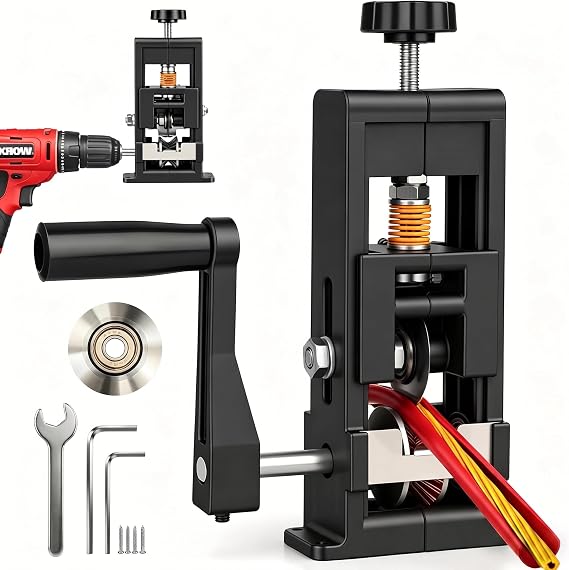 Wire Stripper Machine & Cable Stripping Tool with Extra Blade, 1-25mm Heavy Duty Manual & Drill Powered Stripper, Adjustable Blade Electricians Tool for DIY, Workshop, Recycling