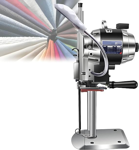 Professional Cloth Cutting Machine, 1100W/1200W Industrial Fabric Cutting Machine,110V/220V Straight Knife Cutting Machine,Easy to Use for Multilayer Fabric Leather, Automatic Sharpening 13"