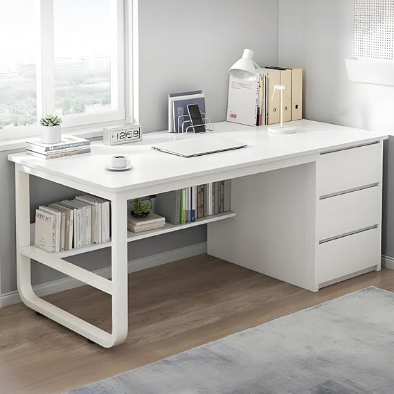 Simple Work Desk, Computer Desk, Computer Desk, Computer Desk, Computer Desk, Computer Desk, Study Desk, Width 31.5, 39.4, 47.2, 55.0, 63.0 inches 80, 100, 120, 140, 160 cm x Depth 19.7