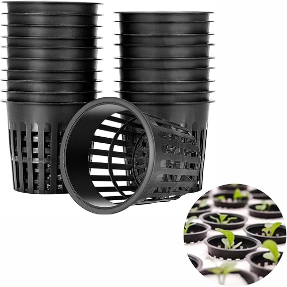 Pack of 20 Hydroponic Plants, Plastic Hydroponic Plant Pot, Net Pot for Hydroponic Garden, Suitable for Hydroponic and Soilless Cultures in Garden Balconies