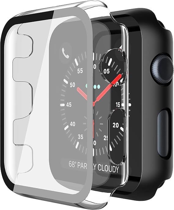 Piuellia 2 Pack Hard Case for Apple Watch Series 3 Series 2 38mm