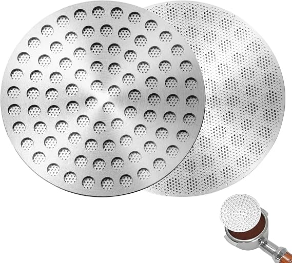 2Pcs Puck Screen 53mm,Stainless Steel Reusable Coffee Filter,1.2mm Thickness 300μm Stainless Steel Coffee Accessories for Home Barista
