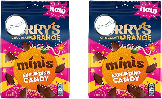2x Chocolate Orange Exploding Minis Pouch 105g – Bundled by GetInStyle Shop
