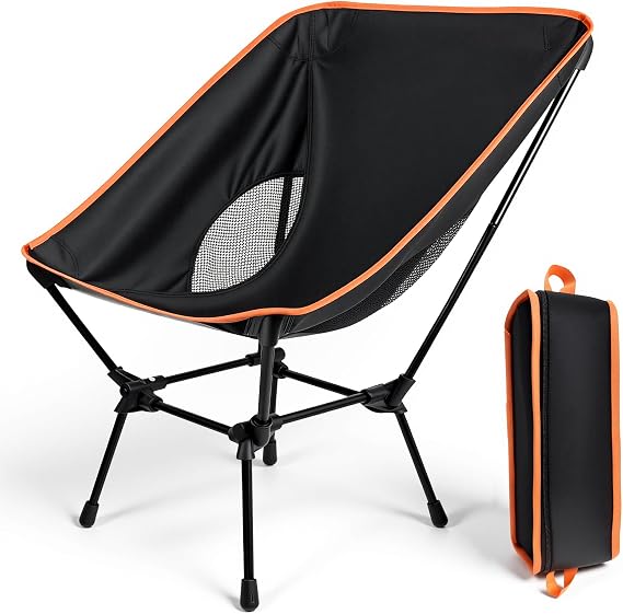 Lightweight Folding Camping Chair with Breathable Mesh, for Backpacking, Beach, And Outdoor Adventures