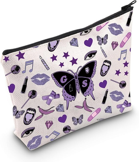WZMPA Concert Musical Cosmetic Bag Singer Fans Gift Singer Album Makeup Zipper Pouch Bag Song Lyric Merchandise (Gu)