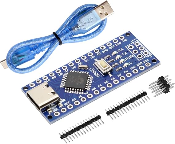 Nano 328P V3 Microcontroller Development Board AYWHP 1 Piece Motherboard with Microchip CH340G with USB Cable Microcontroller 5V 16M Typ-C USB Interface Compatible with Arduino IDE