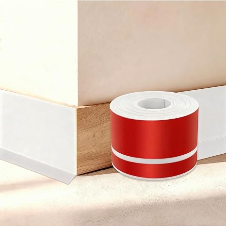 Skirting Board Self-Adhesive 5 m - 50 x 20 mm Flexible No Drilling White