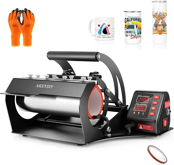 8 in 1 Heat Press Machine Combo 360° Swing Away Power Press 15x12 Digital Sublimation Machine Full Color Print Shirt Press Machine Multifunctional Heat Press for T Shirt Hat Cap Mug Plate