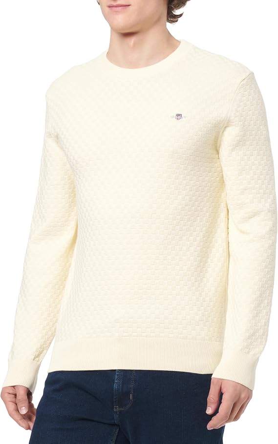 Gant Men's Micro Texture C-Neck Pullover