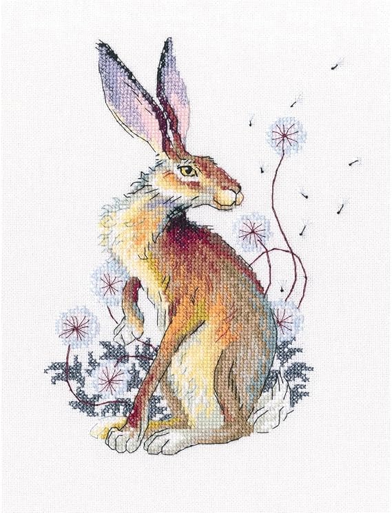 RTO Counted Cross Stitch Kit - Among Silver Dandelions - Hare