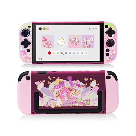 GeekShare Protective Case for Switch 2 (2025) Switch 2 Case Dockable Shell Compatible with Switch 2 Scratch-Resistant Shockproof (Patch Cute Doll)