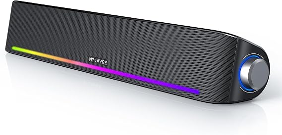 Nylavee PC Speaker, Sound Bar, Bluetooth/AUX Connection, 4 Speakers with