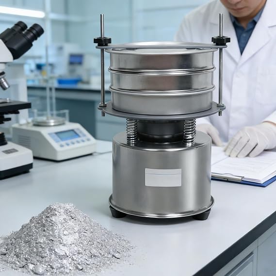 Electric Sieve Shaker Machine, 8-16 Mesh Screens, 1400-1680 Beats/min Automatic Vibrating Sifter for Baking, Kitchen, Laboratory
