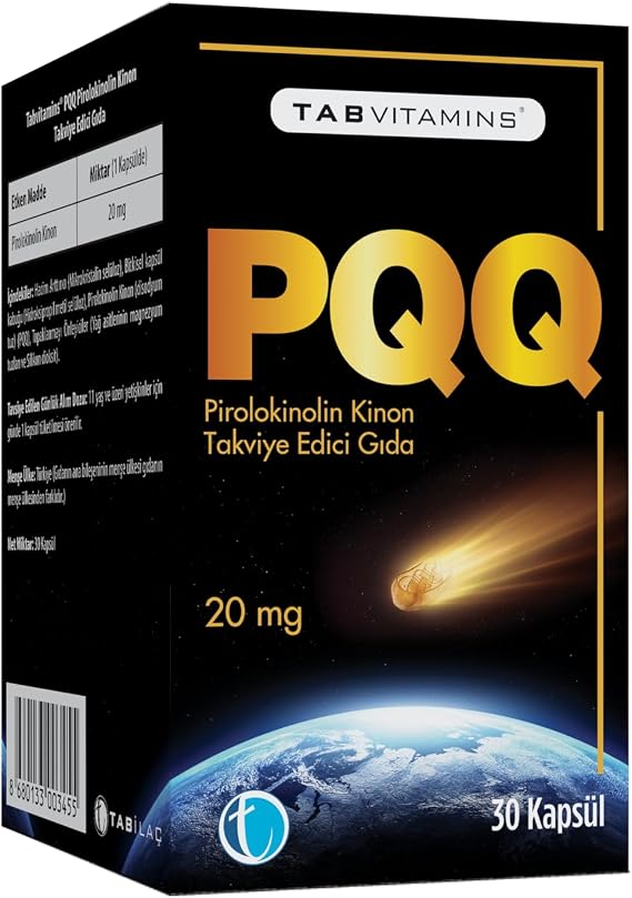 Tabvitamins PQQ Pirolokinolin Kinon 20 Miligram 30 Kapsül