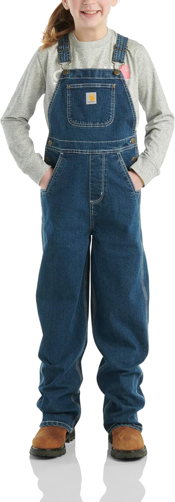 Carhartt Girls' Denim Bib Overalls