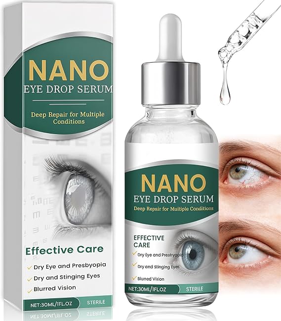 Nano Eye Drops Serum for Dry Eye Improve, Vision Condition & Eyes Fatigue, Gentle Effective Formula, Rapid Long-Lasting Dry Eye-Drops for Humans