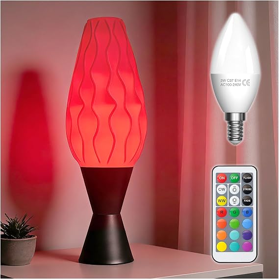 Klarlight Colour Changing Table Lamp with Remote Control, Dimmable LED Desk Lamp, 12 RGB Colours Warm White Cold White Mood Lights for Bedroom, Office, Home Decoration(UK Plug, 1.85m Cable) [Energy Class G]