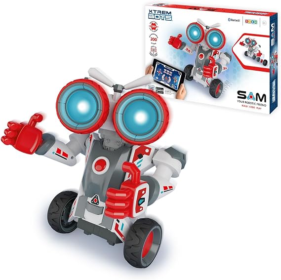 Xtrem Bots - SAM | Robot Toy | Toy Robots | Robot Toys Construction | Coding 200 Actions | Boys Toys Age 8 | Gifts For 9 Year Old Boys Or More