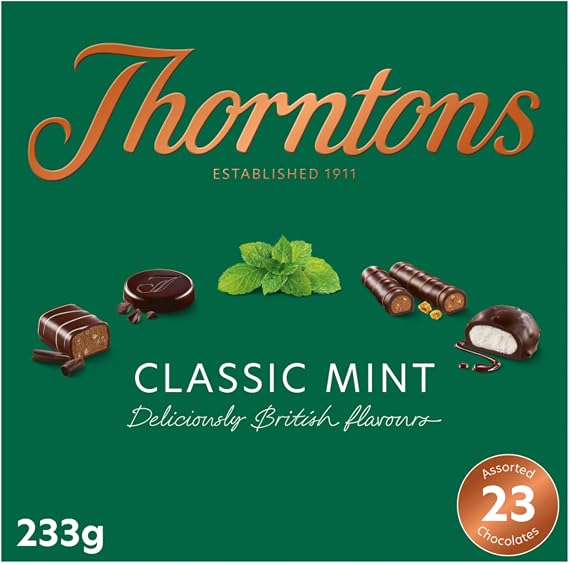Thorntons Classic Mint Christmas Chocolate Box, 23 Chocolates, 233g