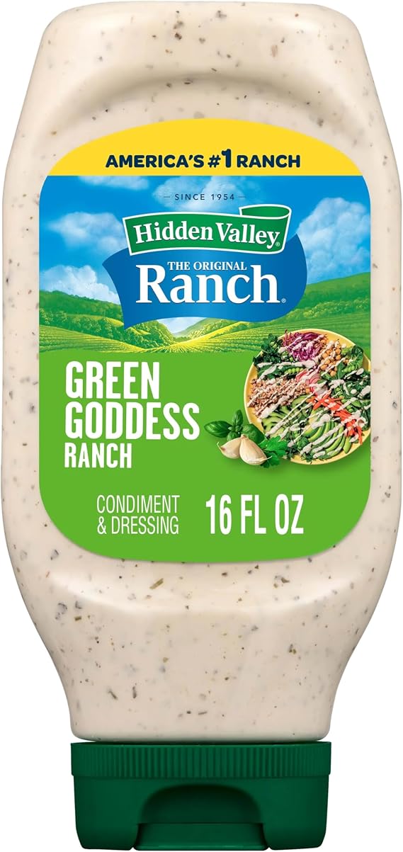Hidden Valley Green Goddess Ranch Topping and Dressing, 16 Fluid Ounce Bottle (Package May Vary)