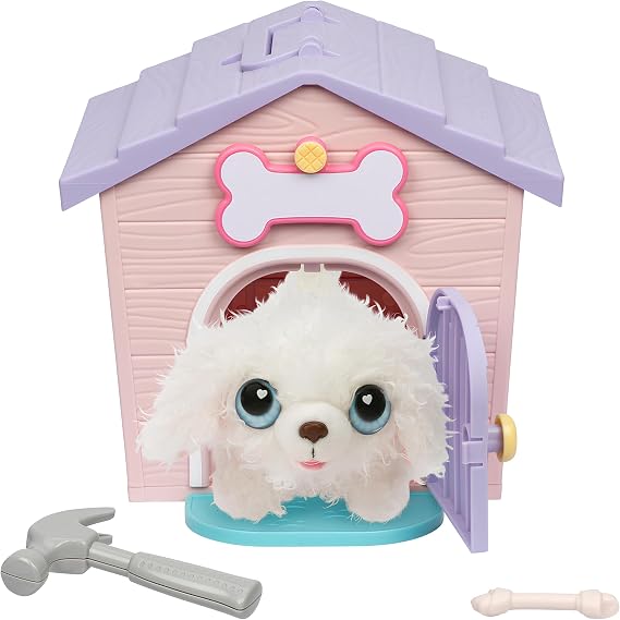 Little Live Pets Pink & Purple Home - My Puppy's Home Minis Plush Toy and Kennel Playset Surprise Reveal!