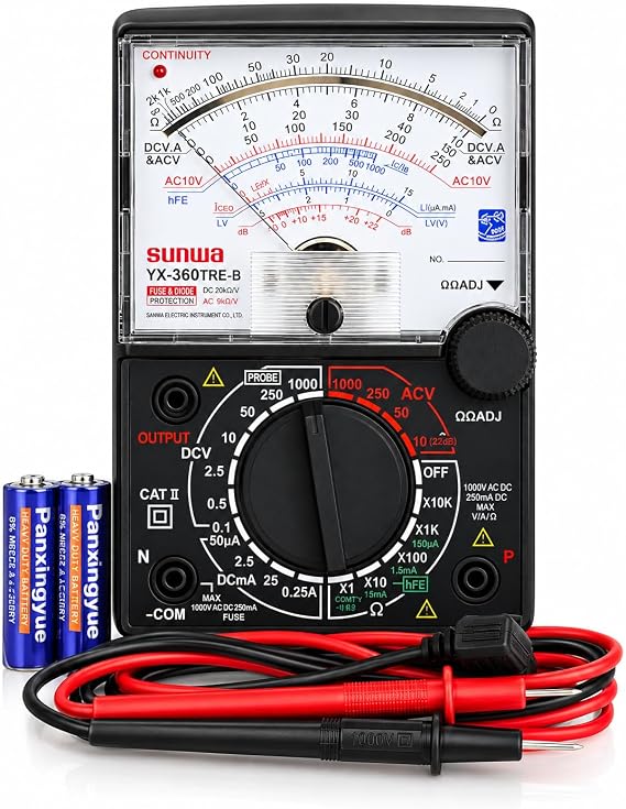 Tekpower 8-Function 19-Range Analog Multimeter, YX360-TRE-B by Tekpower