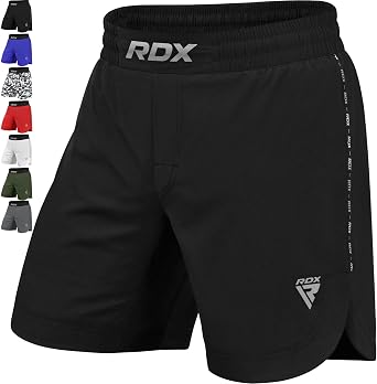 RDX MMA Shorts for Training and Kick Boxing, Trunks for Bodybuilding Cage Fighting Muay Thai BJJ Grappling and Combat Sports, Adult & Kids Workout Clothing Inner Pocket and Drawstring for Martial Arts