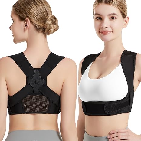 JMPOSE Posture Corrector for Back Support: Adjustable Shoulder Posture Brace for Men and Women (Small/Medium)