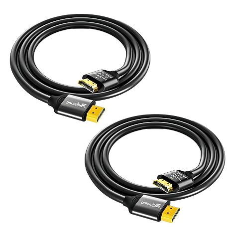 2 Pack 0.5M short hdmi cable ，hdmi cables Flexible & Slim HDMI Cable, Ultra Thin HDMI Lead Supports High speed 4K@60Hz 18gbps 2160P/1080P