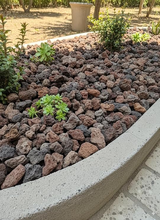 Red Volcanic Stone (25/50 mm) for Garden Decoration or Pots, Tree Ornament quantity (10L)