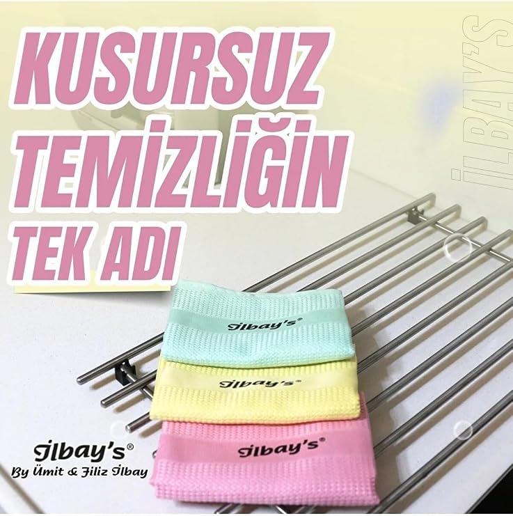 Orijinal İlbays Temizlik Bezi Avantaj Paketi 2x3 lü paket (toplam 6 adet) Microfiber Temizlik Bezi