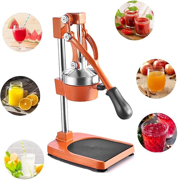 Manual Citrus Juicer - Stainless Steel Orange, Pomegranate, and Grapefruit Squeezer - Professional No-Splash Design - Easy Clean for Freshly Pressed Juice