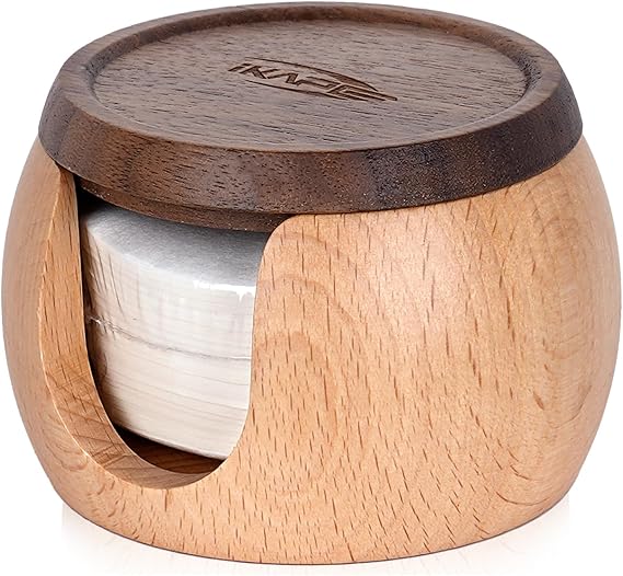 IKAPE Espresso Coffee Accessories, 200pcs 58mm Paper Filters, a Wood Stand Base