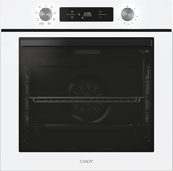 Candy Bake 600 CA6 N3T1HTW Multifunction Oven, 78L, Recipes via hOn App, 1 Tray and 1 Grid, Hydrolytic Cleaning, Convection + Fan, 9 Functions, Ready UX, White [Energy Class A+]