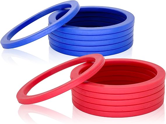 Soft Plastic Toss Ring Replacement,12-Packs,Two Colors