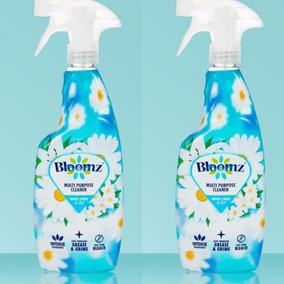 2 x Bloomz Multi Purpose Surface Spray, White Linen & Lily, 750ml