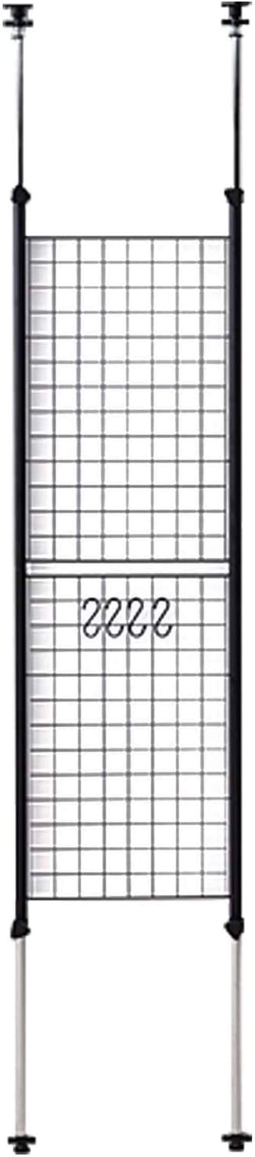 Yamazen YAMAZEN Push-Up Partition Wire Type Width 45 x Depth 5 x Height 166.5-295.5 cm with 4 Hooks Wall-Mounted Storage Wall-Mounted Storage Ceiling Partition Assembled Item Black SP-45MBK