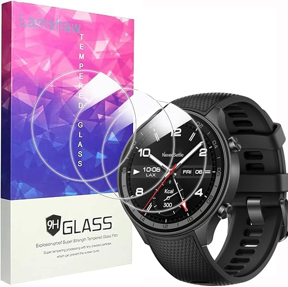 Blueshaweu Compatible for OnePlus Watch 2R Screen Protector, [3 Pack] 9H Tempered Glass Screen Protector Film Compatible for OnePlus Watch 2R
