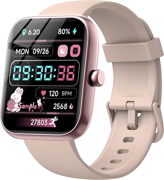 Smartwatch Exclusive Innovative Model iPhone & Android Compatible Bluetooth 5.3 Call Function 1.83-Inch Large Screen Message Notification Alexa Voice 100+ Exercise Modes 200+ Watch