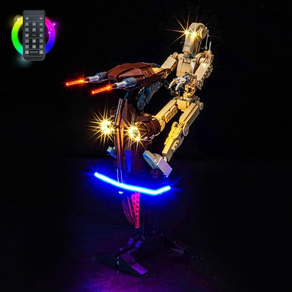 Remote Control Led Light Set Compatible with Lego Battle Droid with STAP 75428 (No Model), Decoration Lighting Set Compatible with Lego Battle Droid with STAP Creative Toys