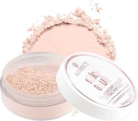 Essence Silky Blur Translucent Lotus Setting Powder, Mattifying, Fixing, Brightening, Translucent, Matte (9 g)