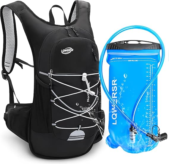 20L Lightweight Breathable Hydration Backpack with 2L Hydration Bladder, Adjustable Chest Straps, Hydration Vest for Running, Cycling, Hiking, Climbing